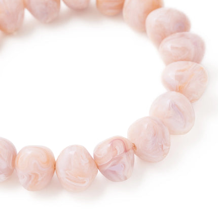 Vanessa Baroni Mini Stone Flex Bracelet - Ivory Rose Marble