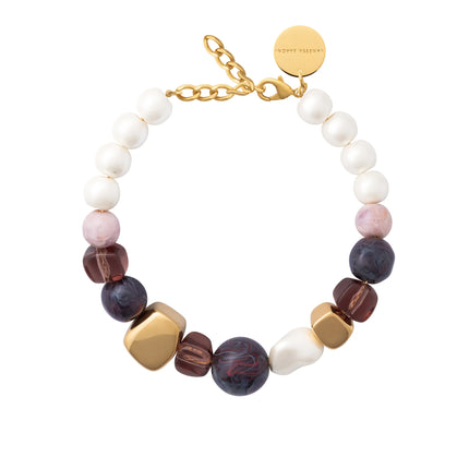 Vanessa Baroni Portofino Necklace - Ivory Rose, Marble
