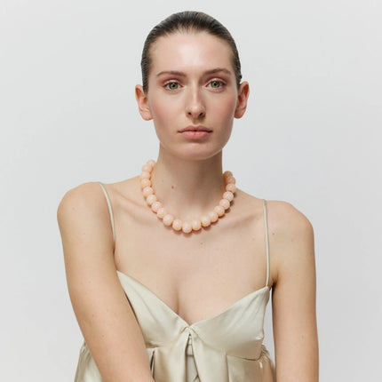 Vanessa Baroni Small Beads Necklace in Peach Sorbet