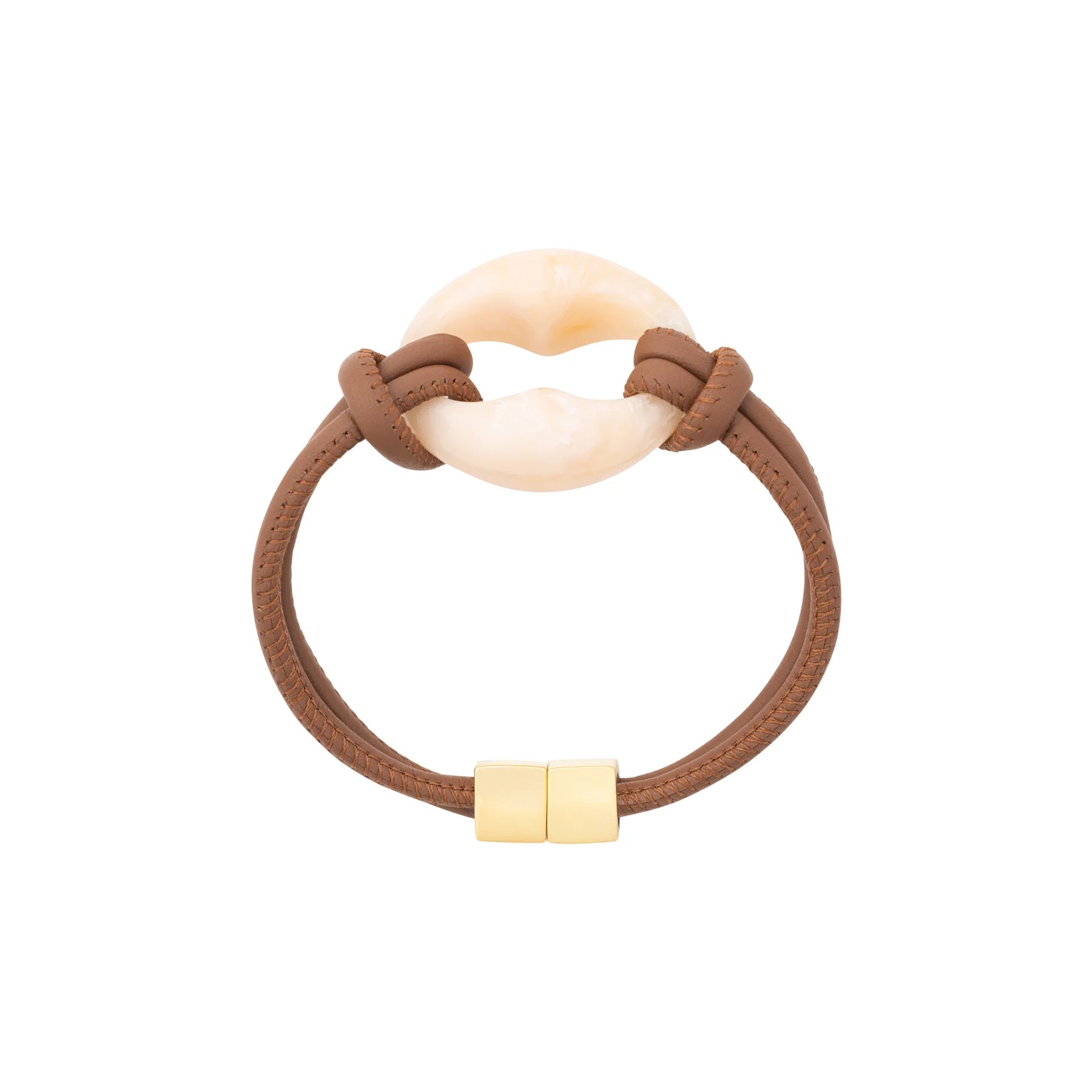 Vanessa Baroni Turtle Bracelet - Brown,  Latte Marble