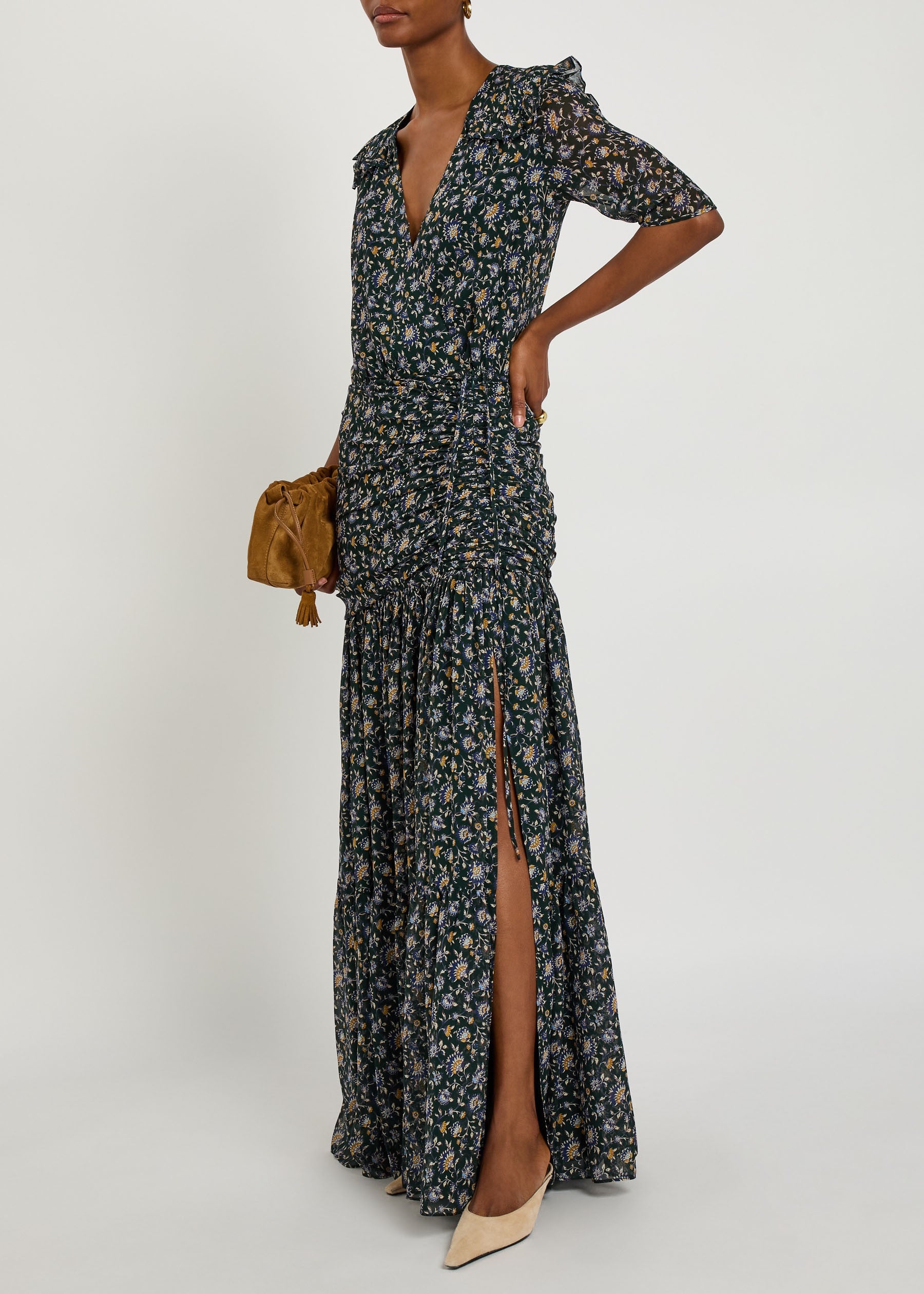 Veronica Beard Mick Dress in Dk Hunter Green