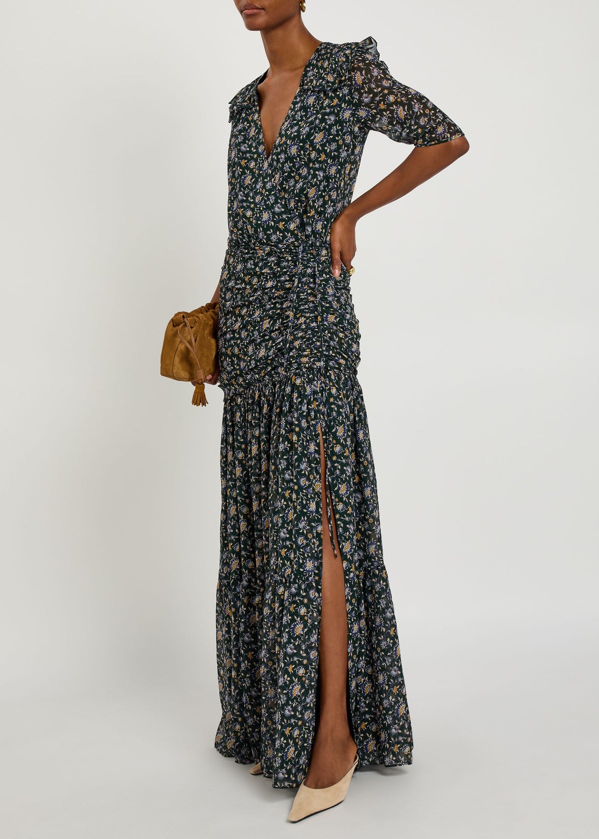 Veronica Beard Mick Dress in Dk Hunter Green