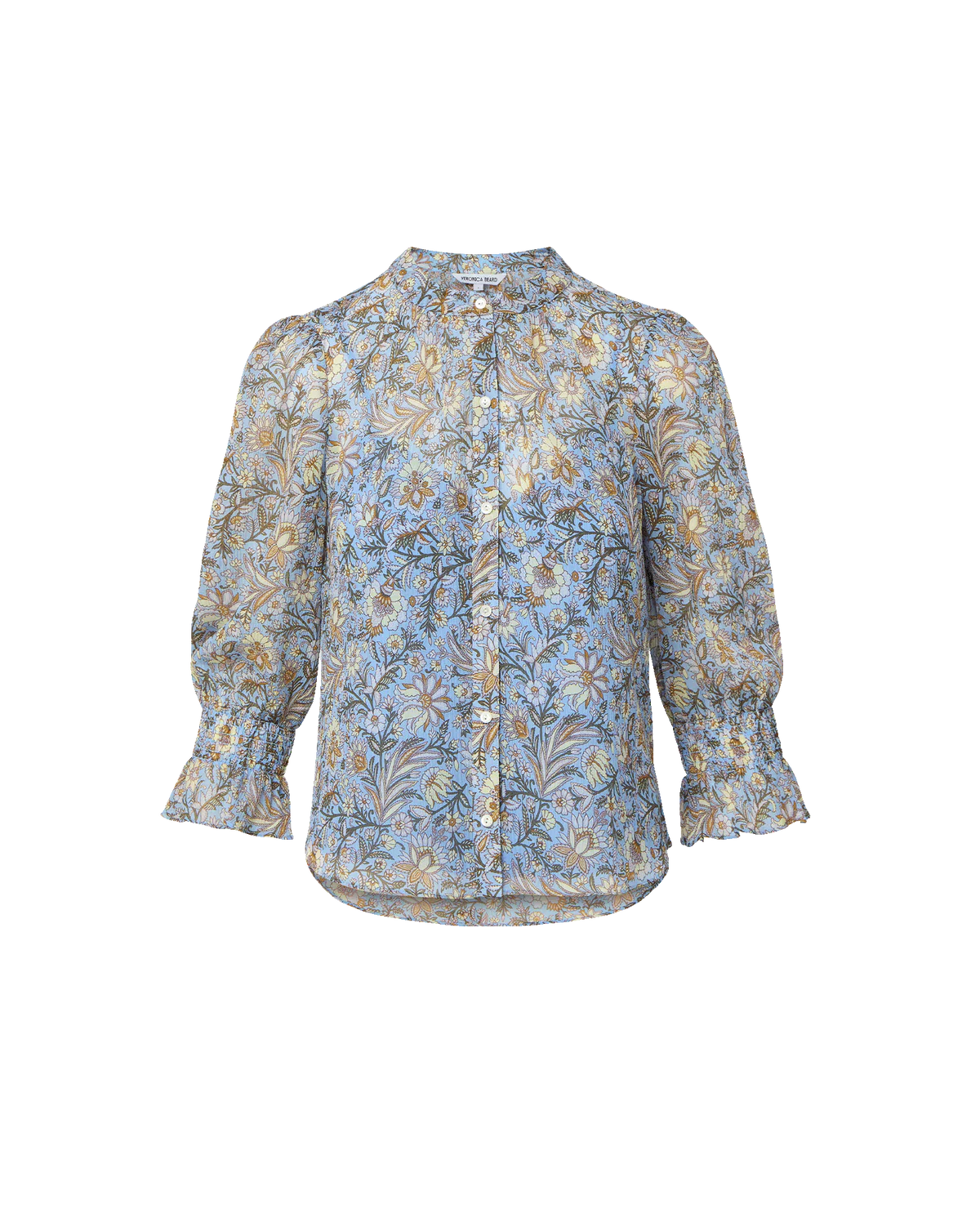 Veronica Beard Ashlynn Blouse in Blue Jay Multi