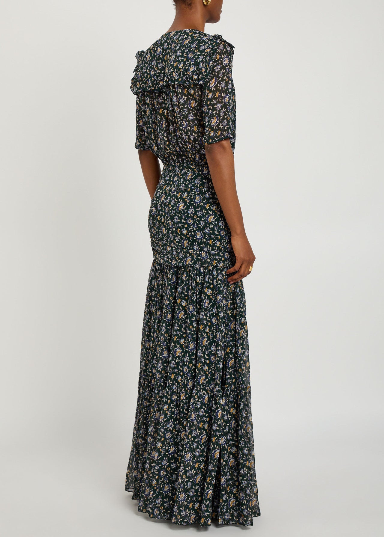 Veronica Beard Mick Dress in Dk Hunter Green