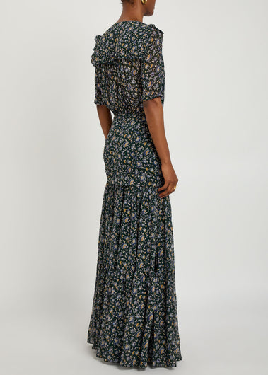 Veronica Beard Mick Dress in Dk Hunter Green