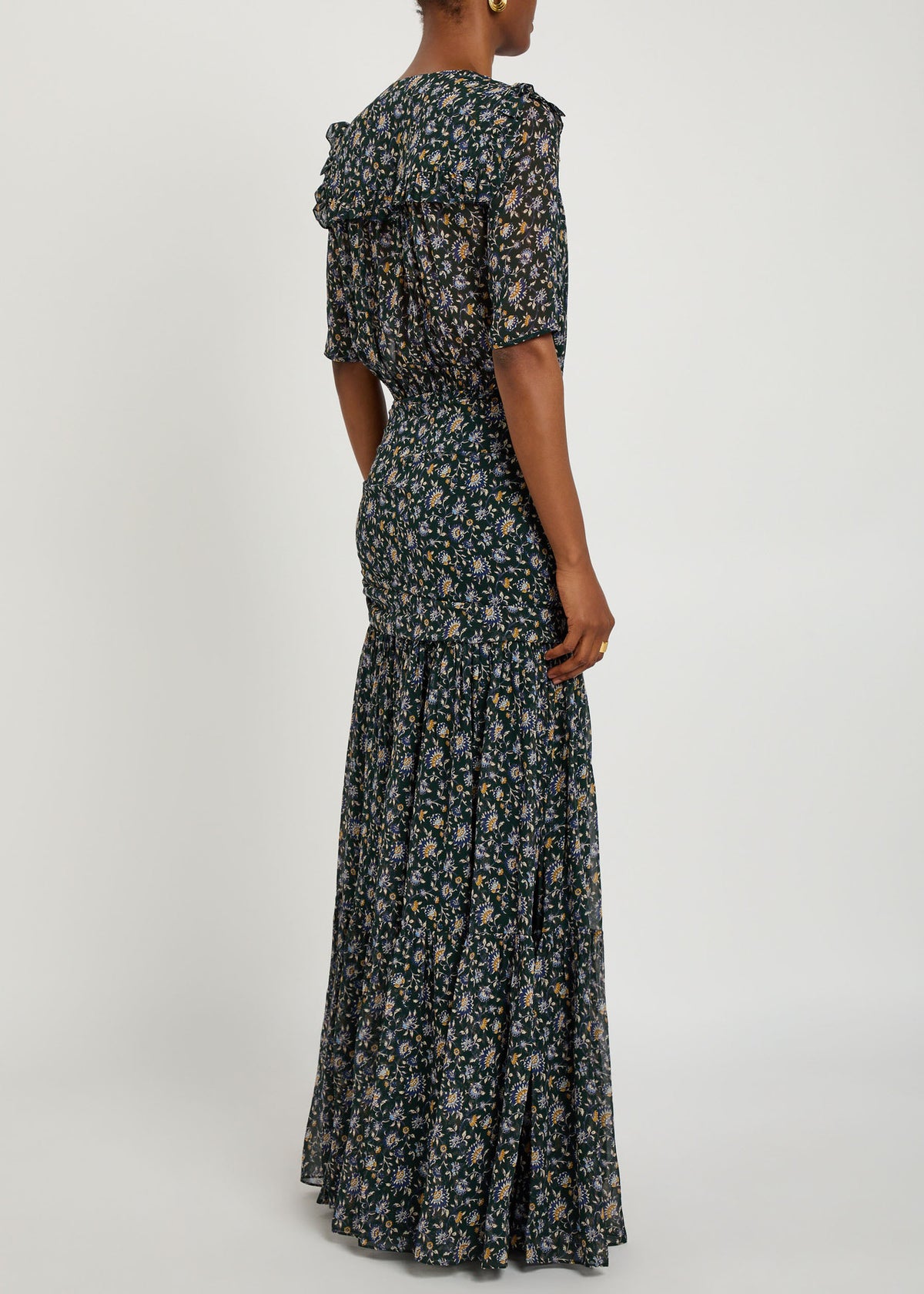 Veronica Beard Mick Dress in Dk Hunter Green