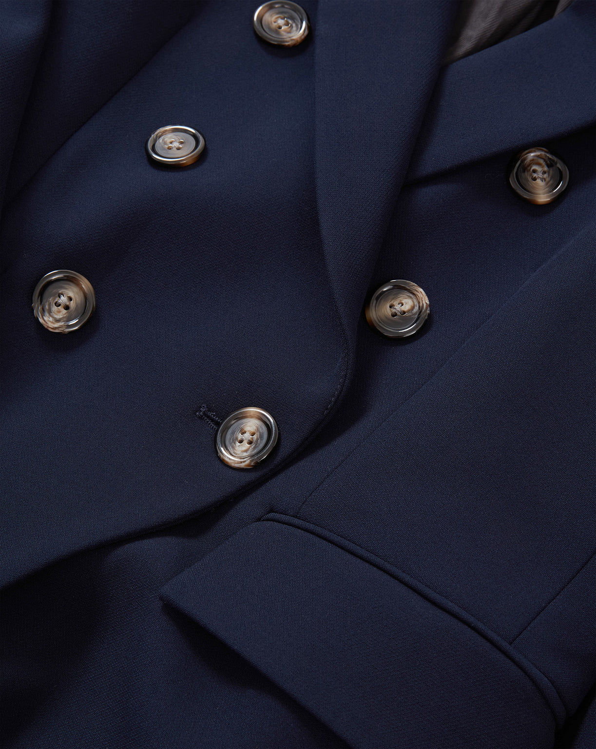 Veronica Beard New Miller Dickey Jacket in Navy with Horn Buttons