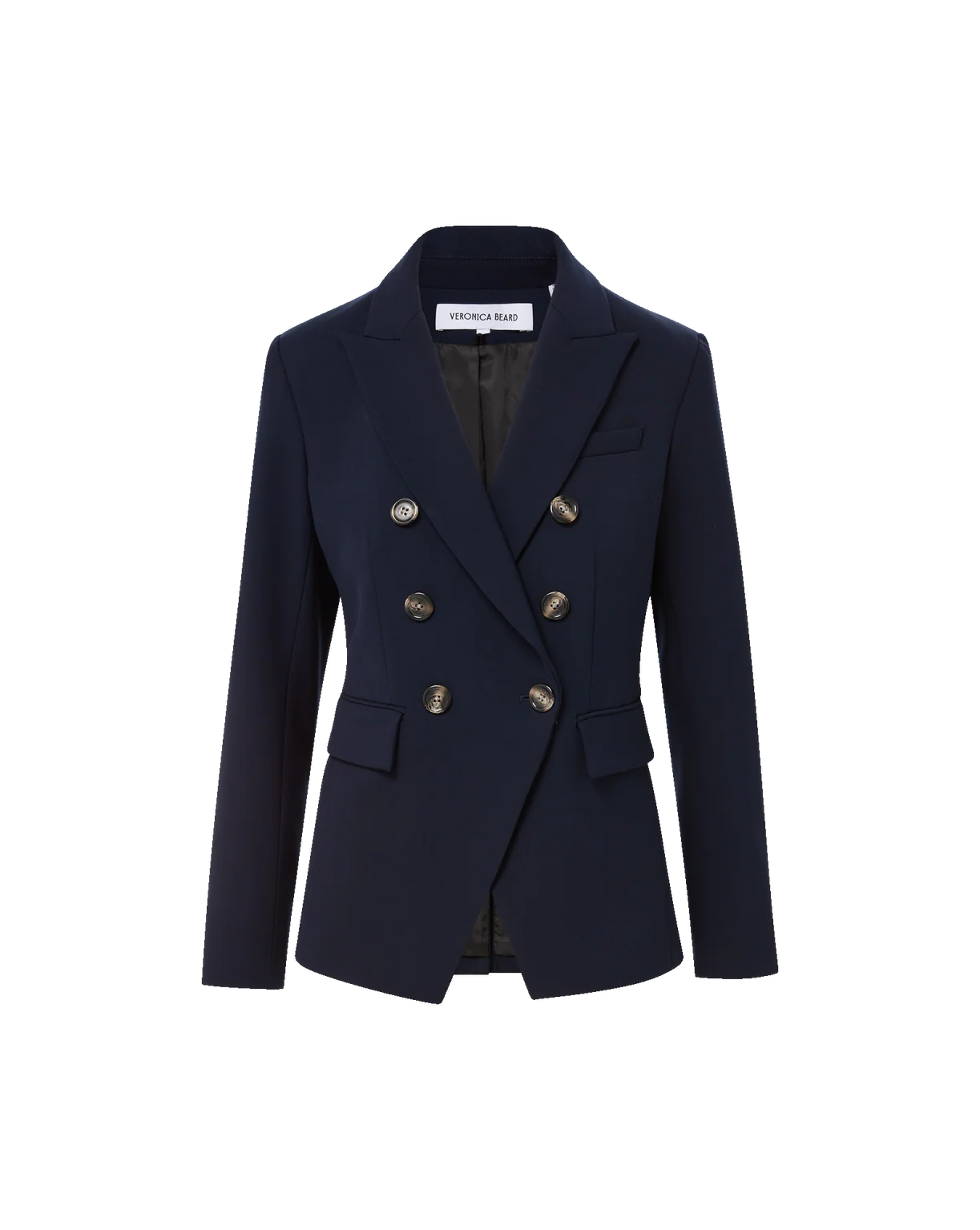 Veronica Beard New Miller Dickey Jacket in Navy with Horn Buttons