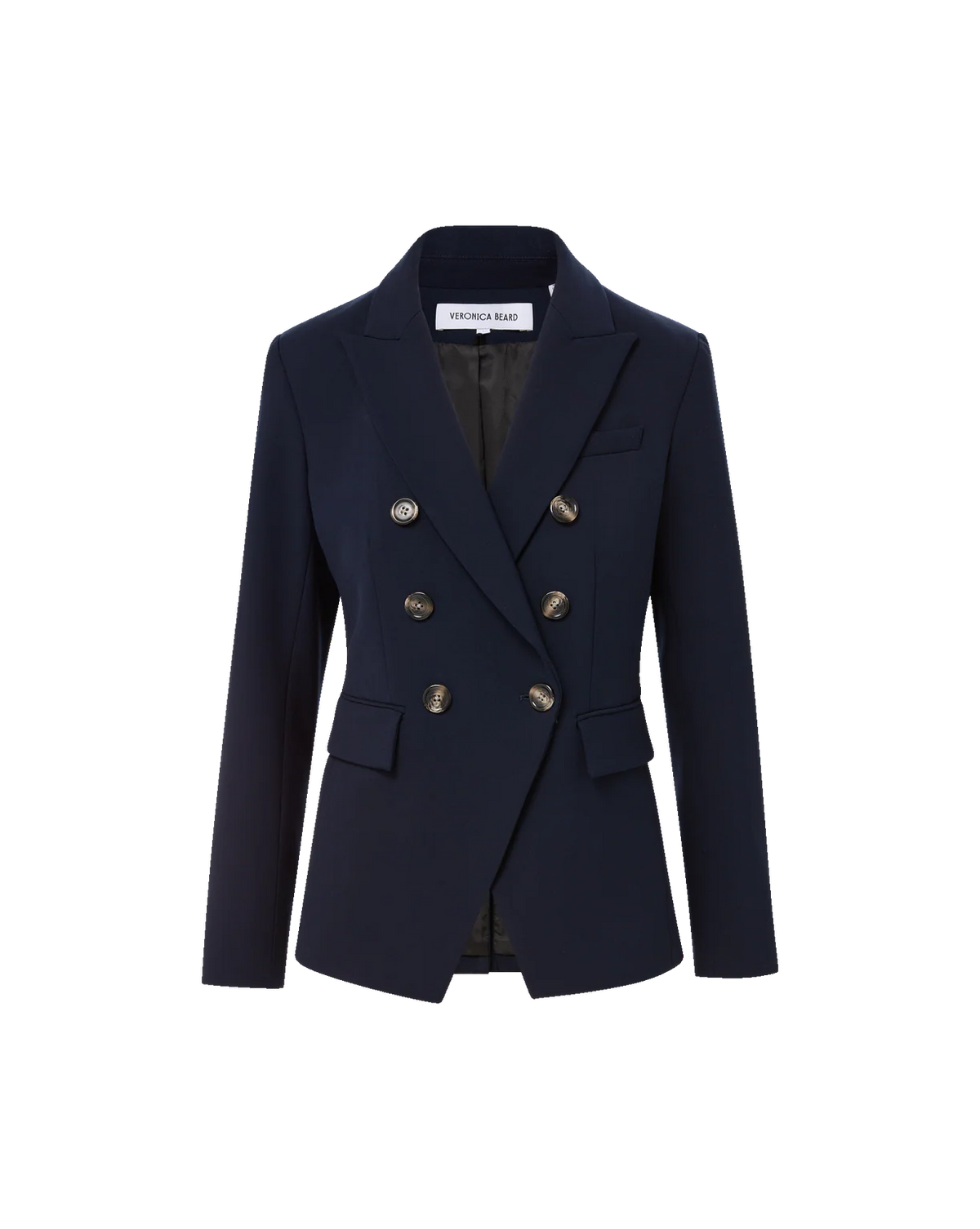 Veronica Beard New Miller Dickey Jacket in Navy with Horn Buttons