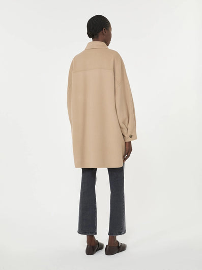 Weekend Maxmara Laser Short Wool Coat in Camel