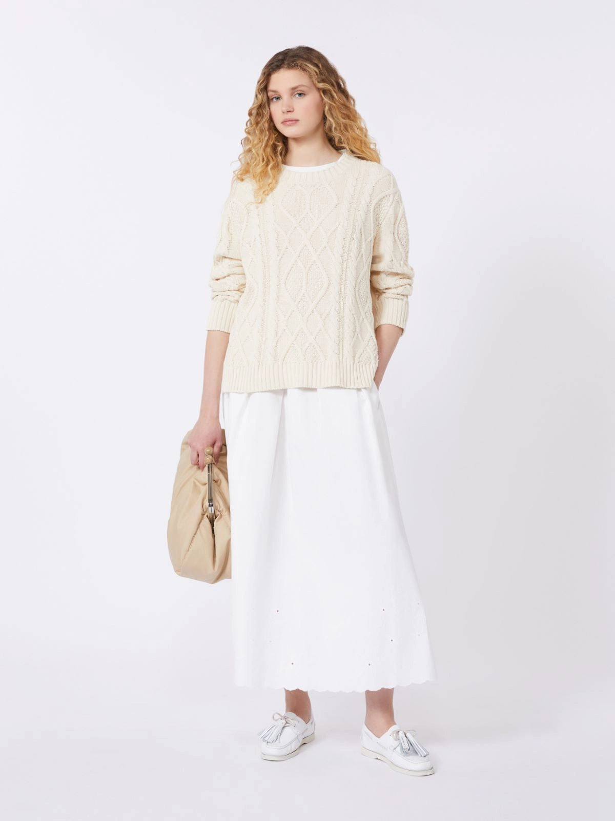 Weekend Maxmara Pio Skirt in White