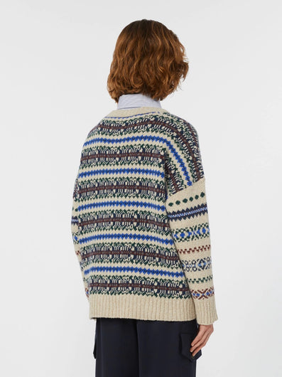 Weekend Max Mara Rivetto Jacquard Knit in Ecru