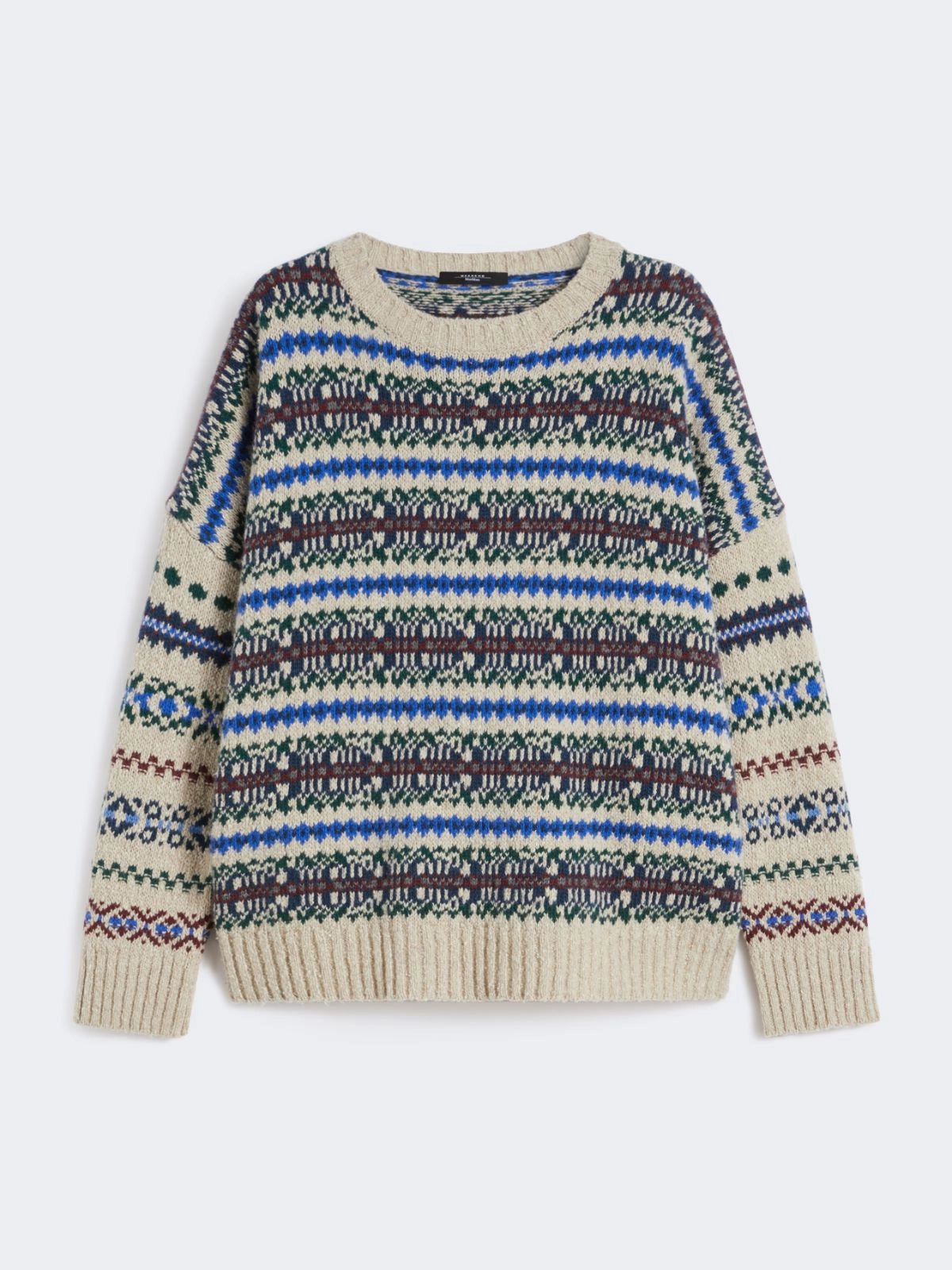 Weekend Max Mara Rivetto Jacquard Knit in Ecru