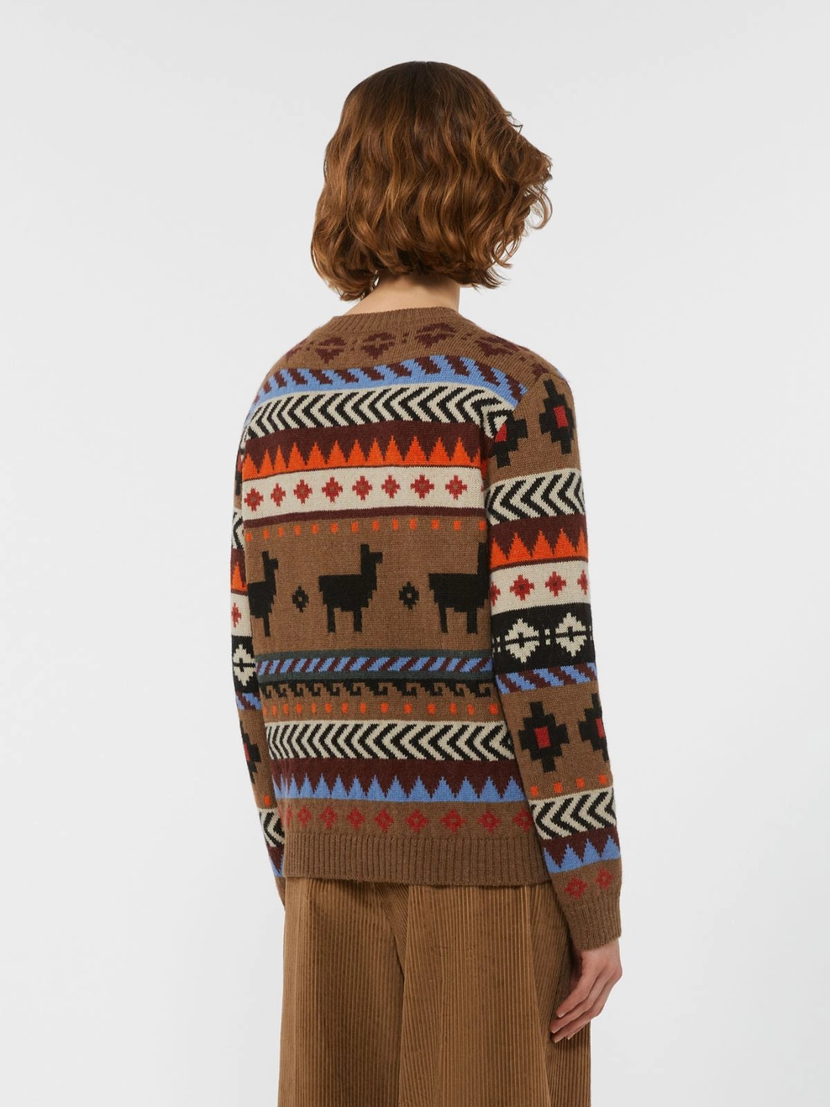 Weekend Max Mara Quirite Jacquard Jumper in Camel
