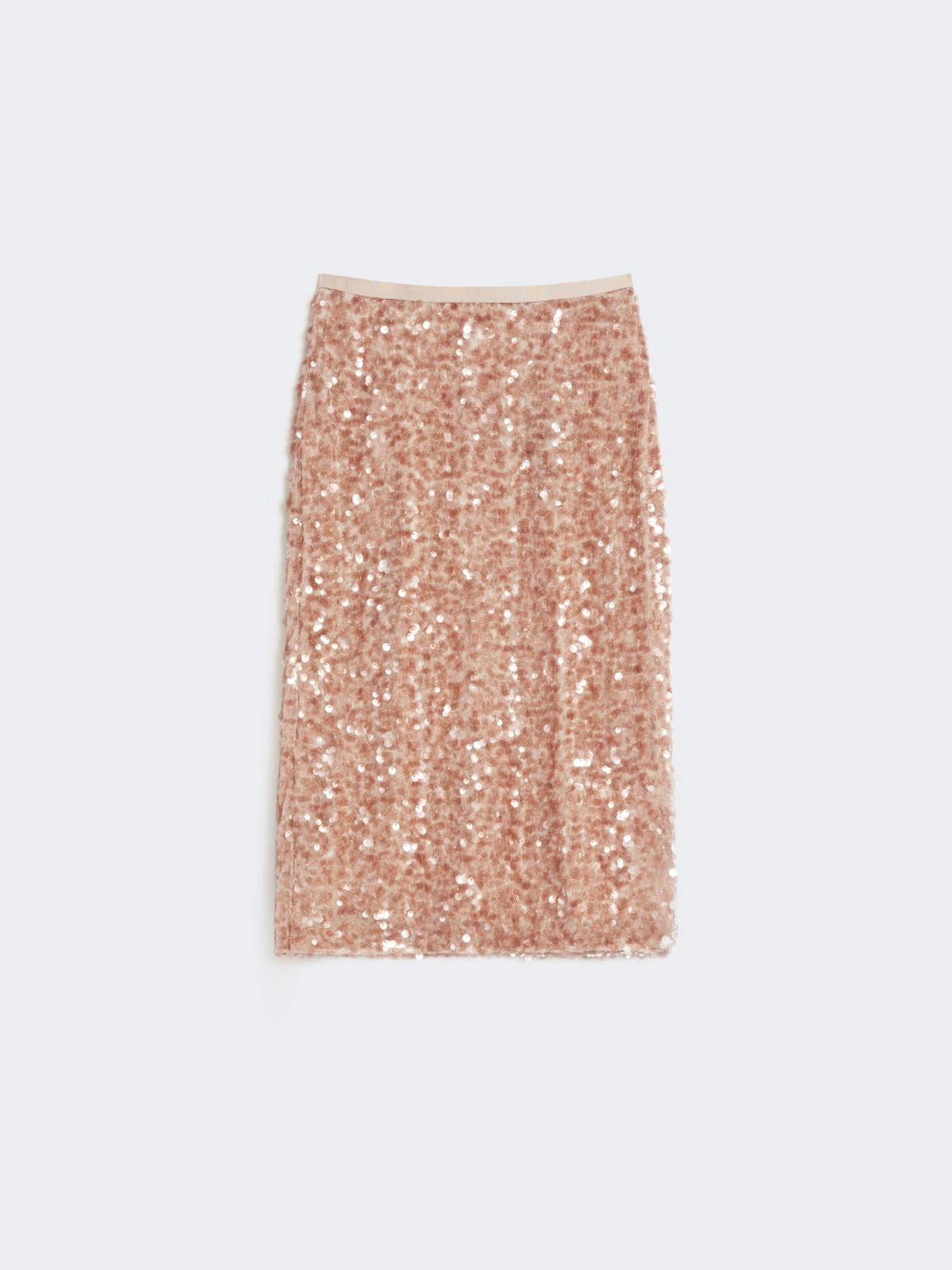 Weekend Maxmara Occhio Sequin Skirt in Nudo