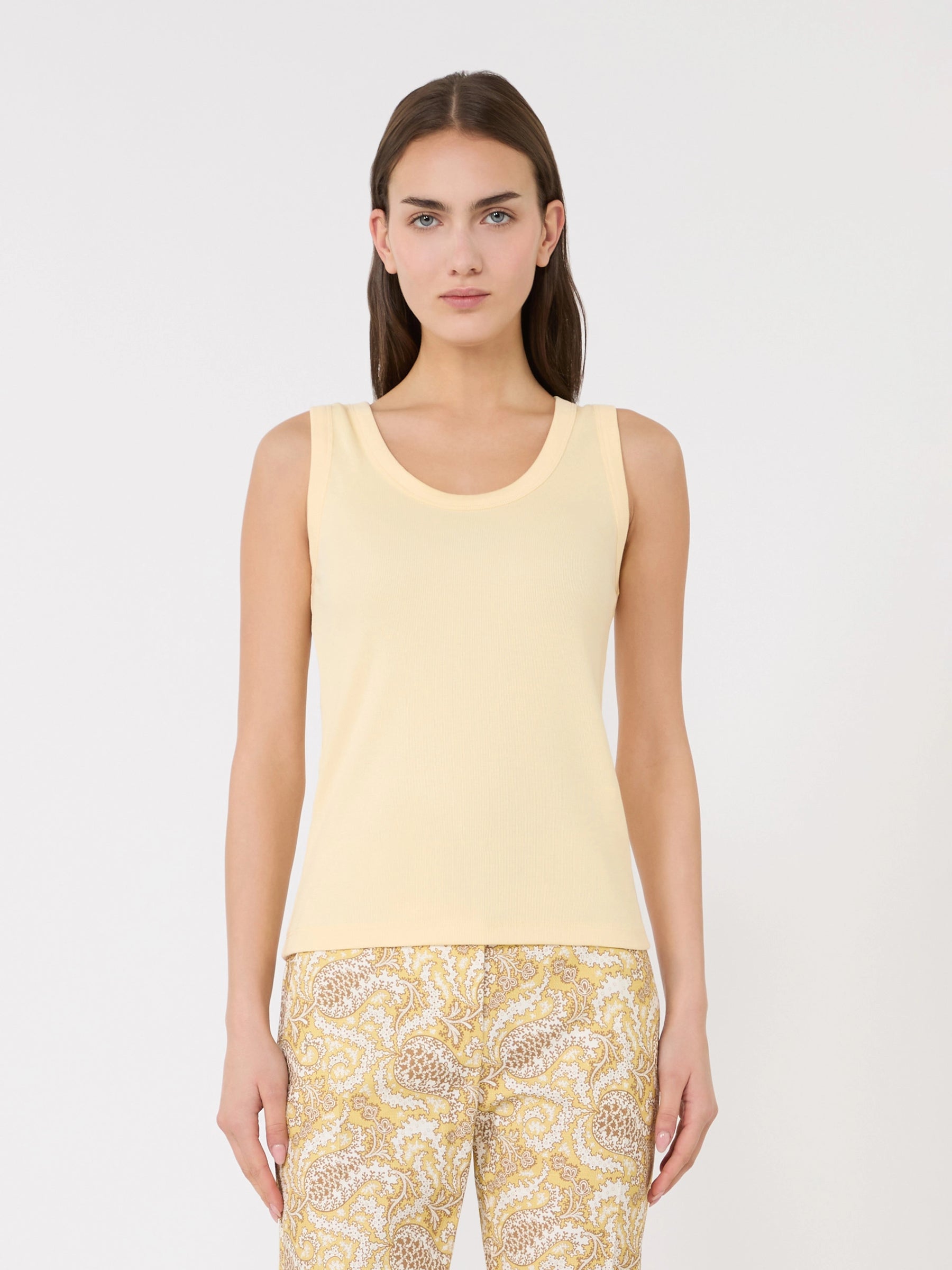 Weekend Maxmara Multic Tank in Light Yellow