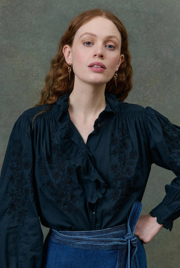 Louise Misha Cora Shirt in Charcoal