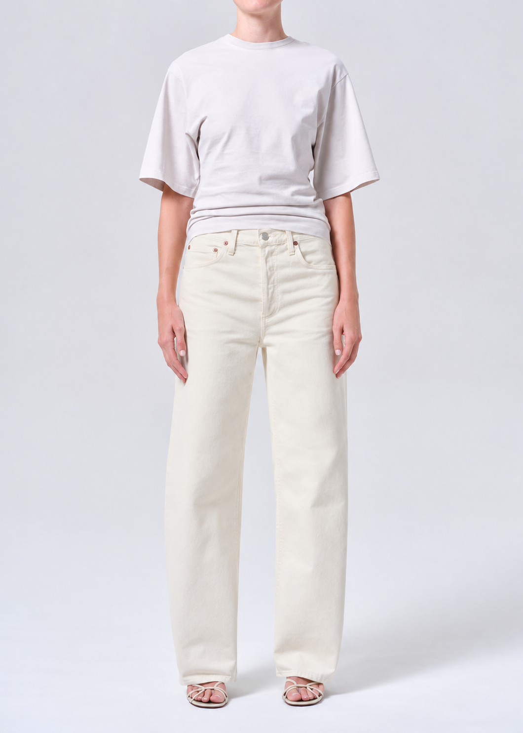 Agolde Arc Jean - Chalk White