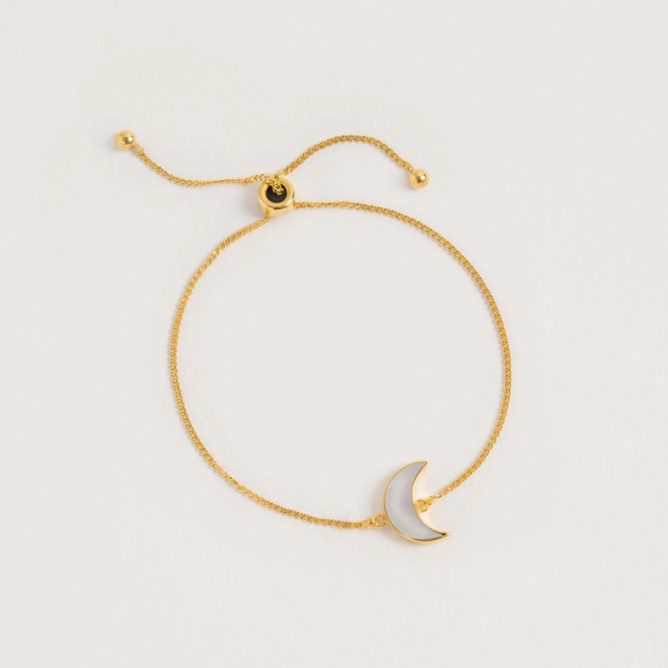 Freya Rose Adjustable Gold Moon Bracelet