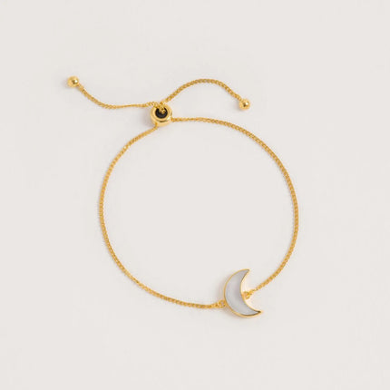 Freya Rose Adjustable Gold Moon Bracelet