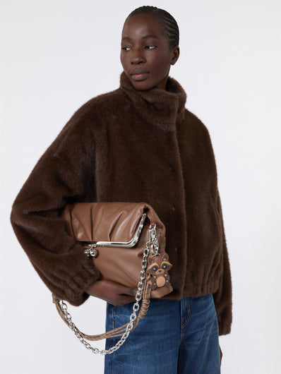 Weekend Max Mara Anemone Faux Fur Jacket in Brown