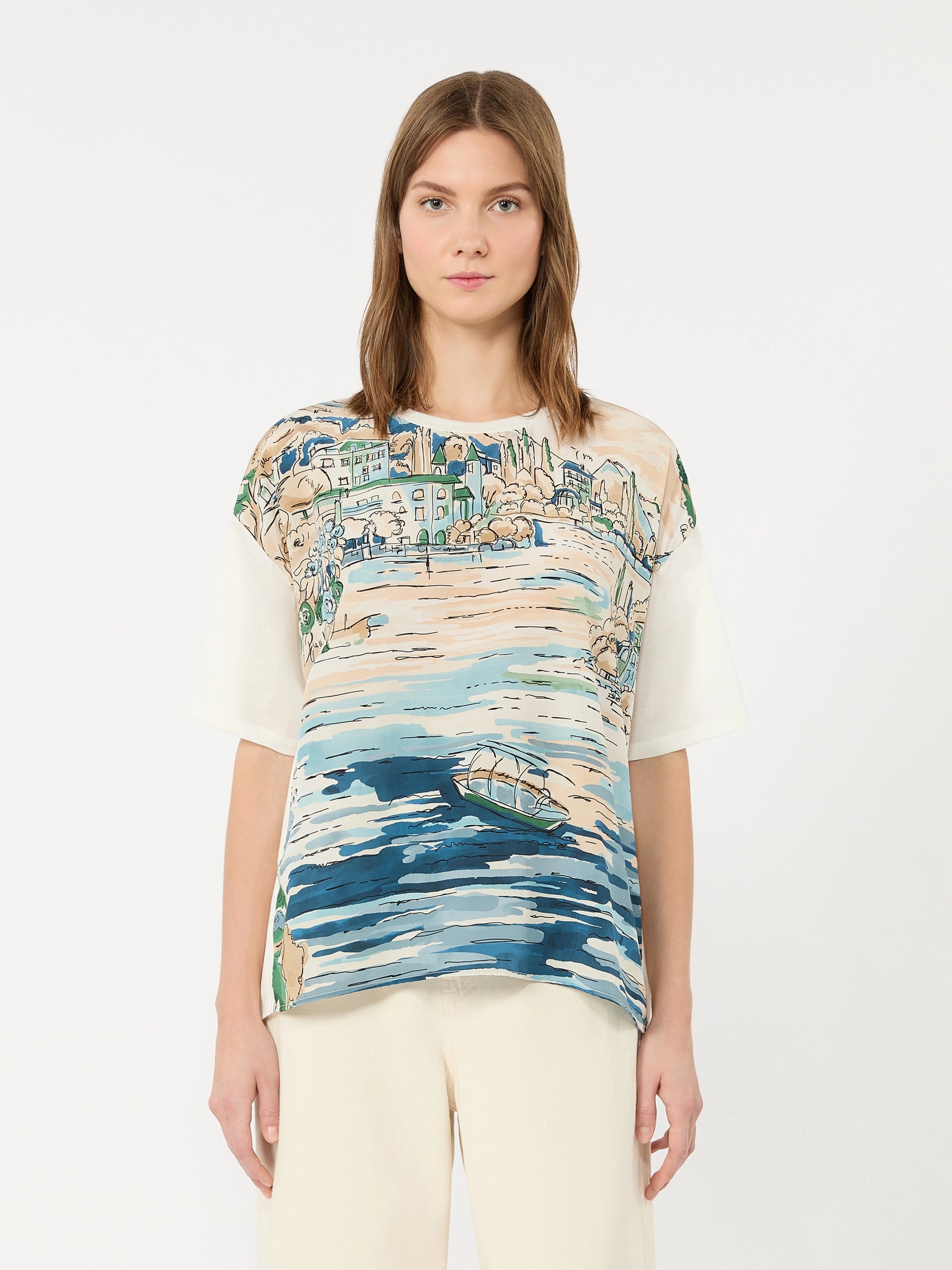 Weekend Max Mara Terzo Printed Silk Top