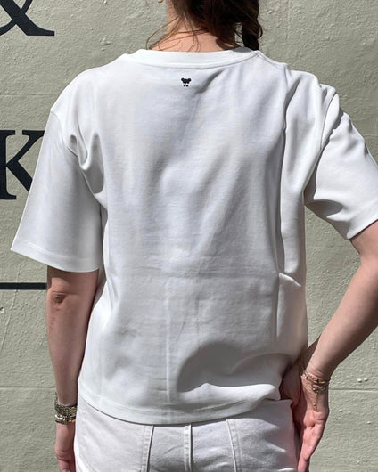Weekend Max Mara Sala Embroidered Graphic Tee in White
