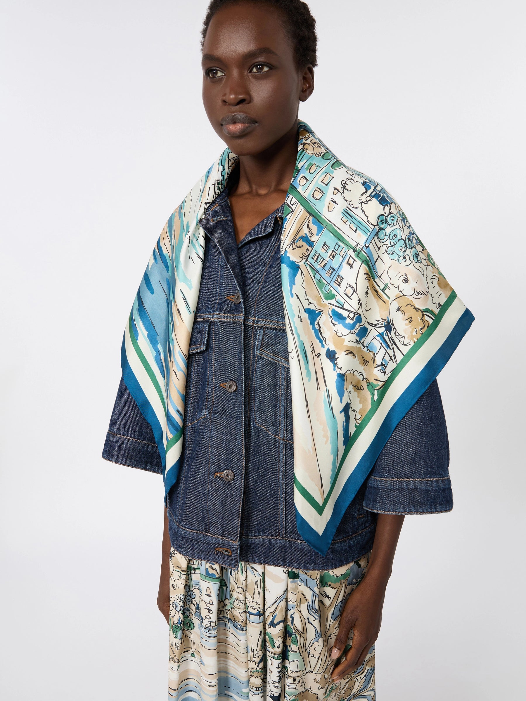Weekend Max Mara Aonesto Silk Printed Scarf