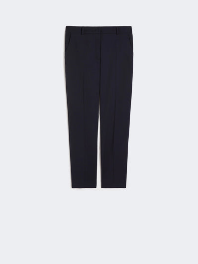 Weekend Maxmara Canon Wool Trousers - Navy