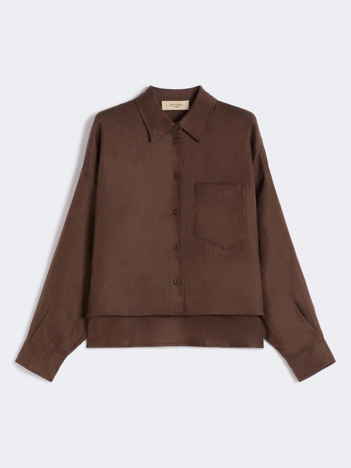 Weekend Maxmara Capo Linen Shirt in Chocolate
