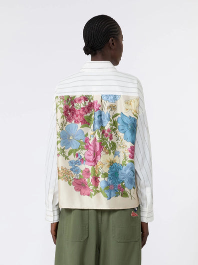 Weekend Maxmara Certosa Print Mix Shirt - Light Blue