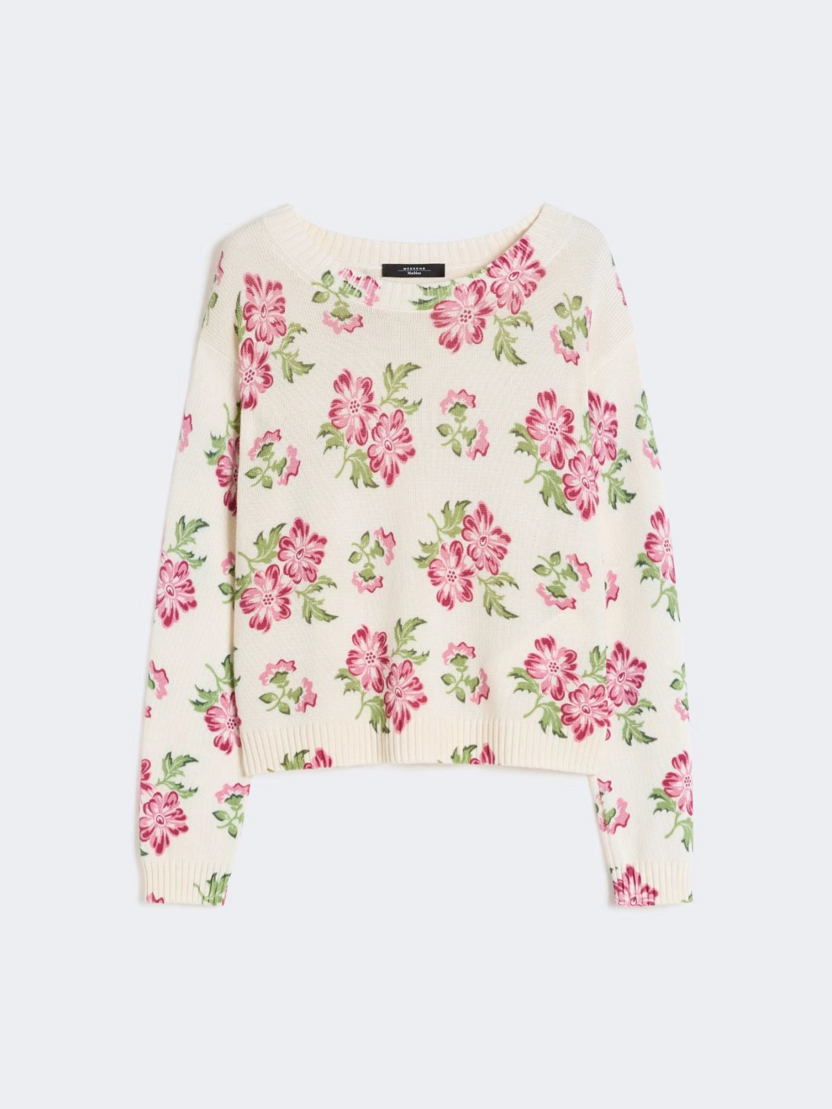 Weekend Maxmara Deditto Floral Top in Ecru Floral