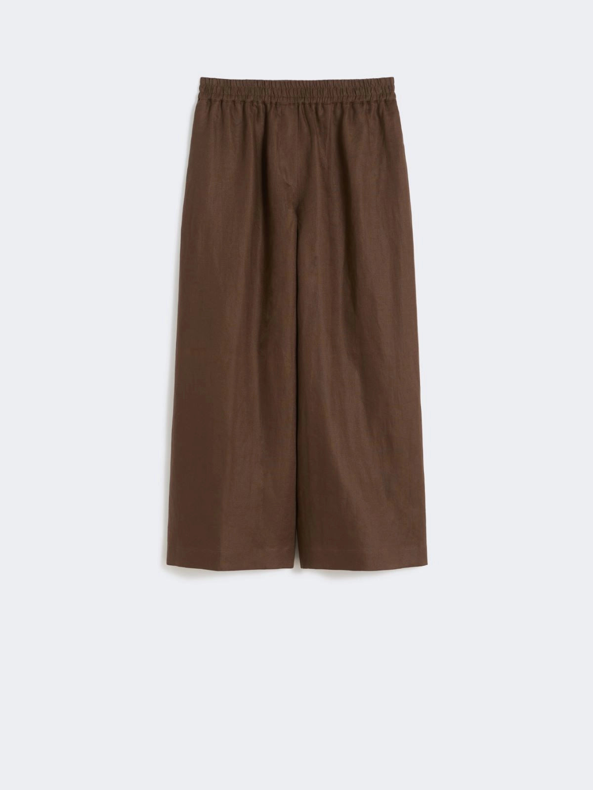 Weekend Maxmara Felino Linen Trousers in Chocolate