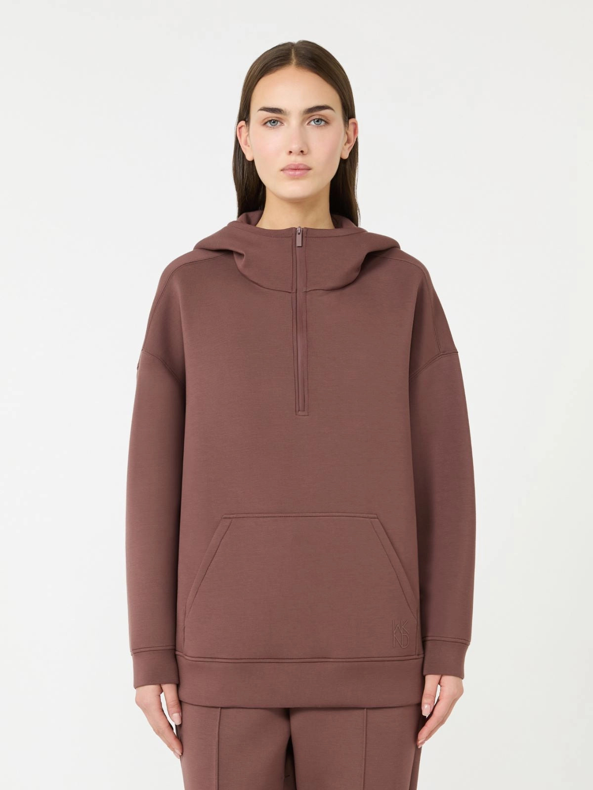 Weekend Maxmara Radura Half Zip Sweatshirt in Brown
