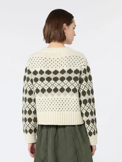 Weekend Maxmara Ranch Knit - Khaki Geometric