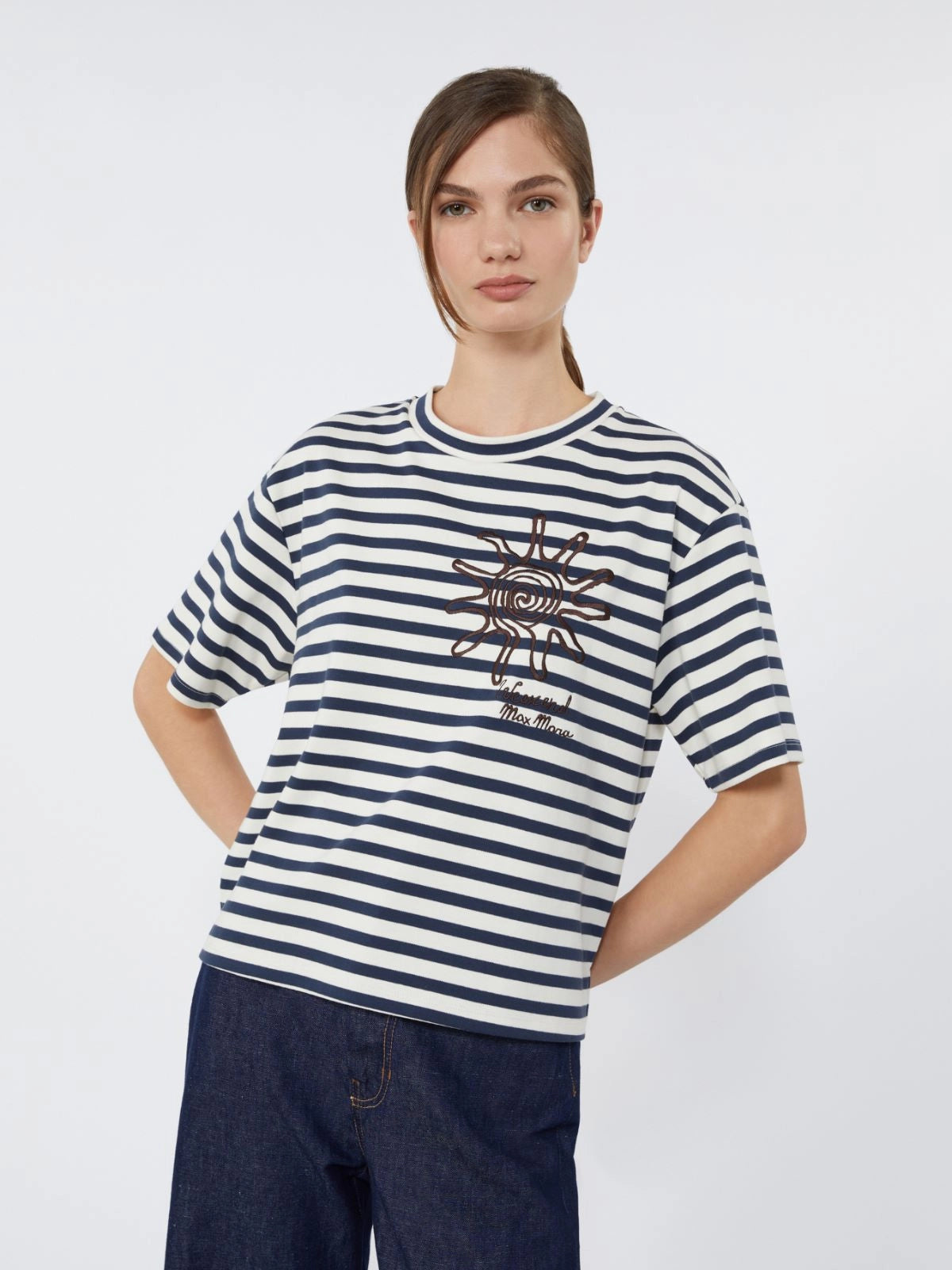 Weekend Maxmara Sabato Tee in Navy Sun
