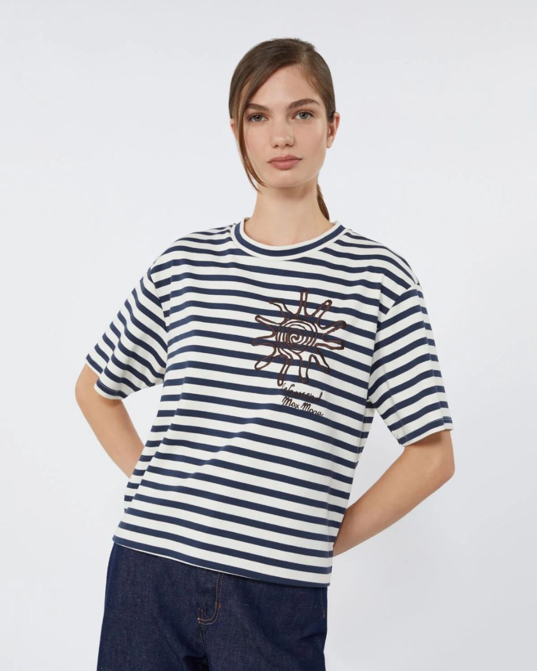 Weekend Maxmara Sabato Tee in Navy Sun