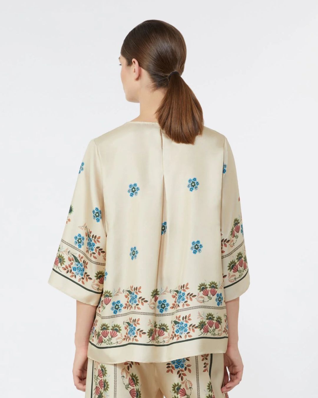 Weekend Maxmara Samba Top in Ivory Flowers