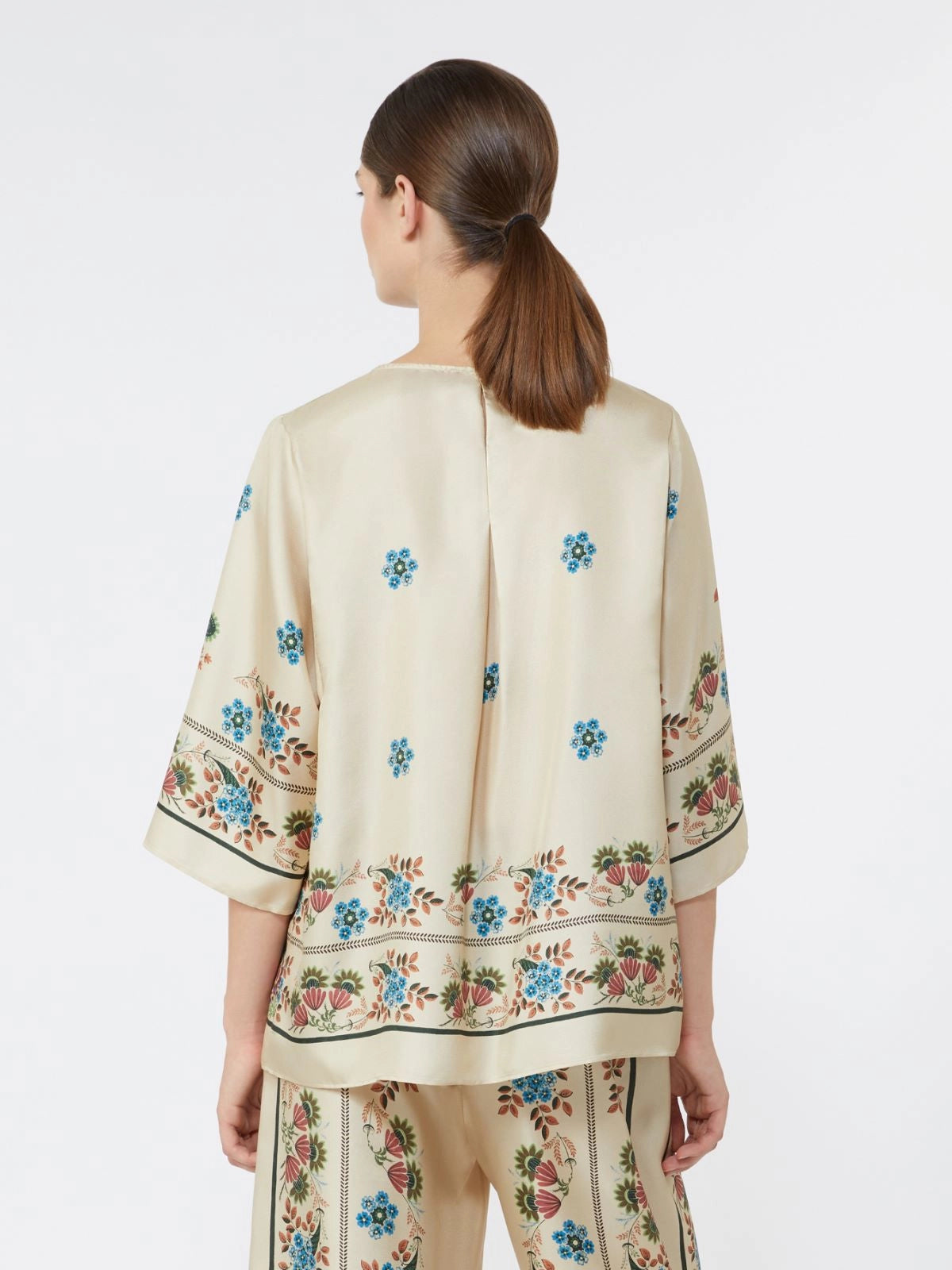 Weekend Maxmara Samba Top in Ivory Flowers