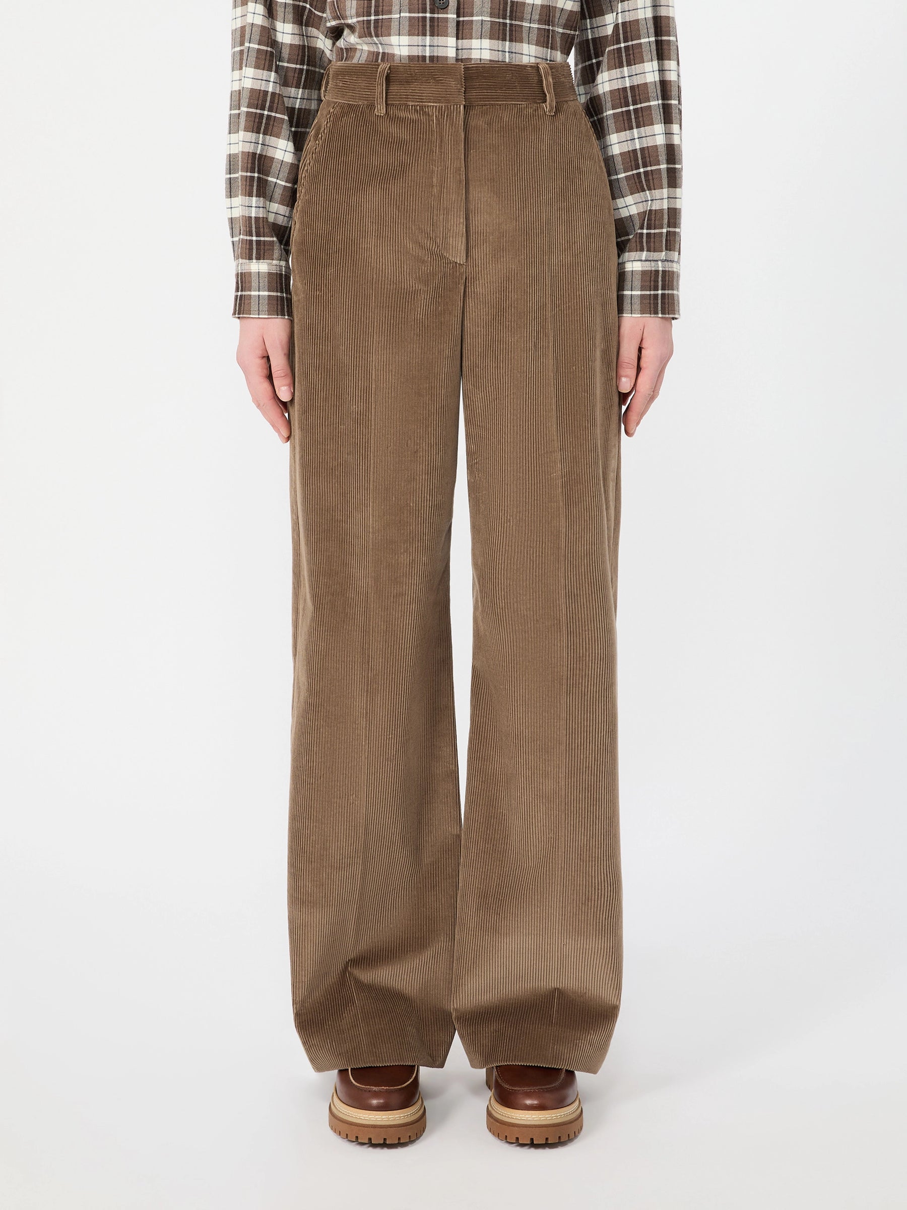Weekend Maxmara Tania Corduoroy Trousers - Light Brown