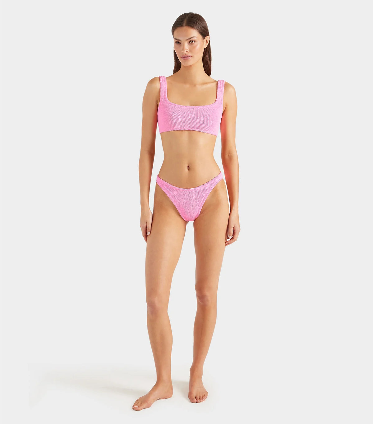 Hunza G XANDRABIKINICRINKLEBUBBLEGUM 関税送料込 HUNZA G XANDRA BIKINI SET IN BUBBLEGUM – Big Drop NYC