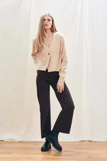 Jumper1234 Rib Cardi in Macaroon