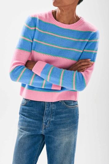 JU Textured Stripe Crew in Candy, Mint, Skylar