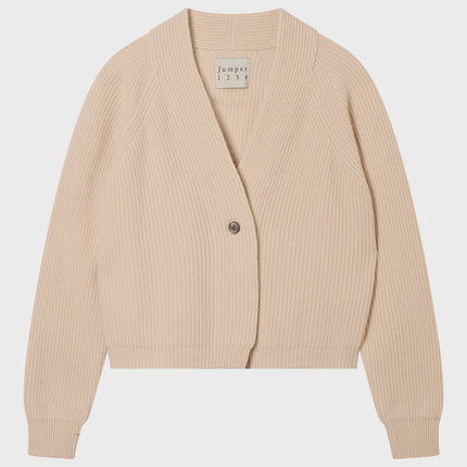 Jumper1234 Rib Cardi in Macaroon