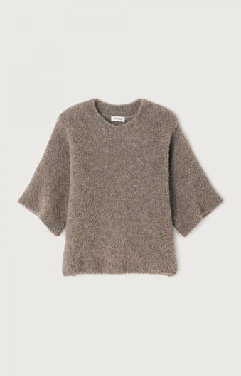 American Vintage Zolly Knit in Taupe Chine