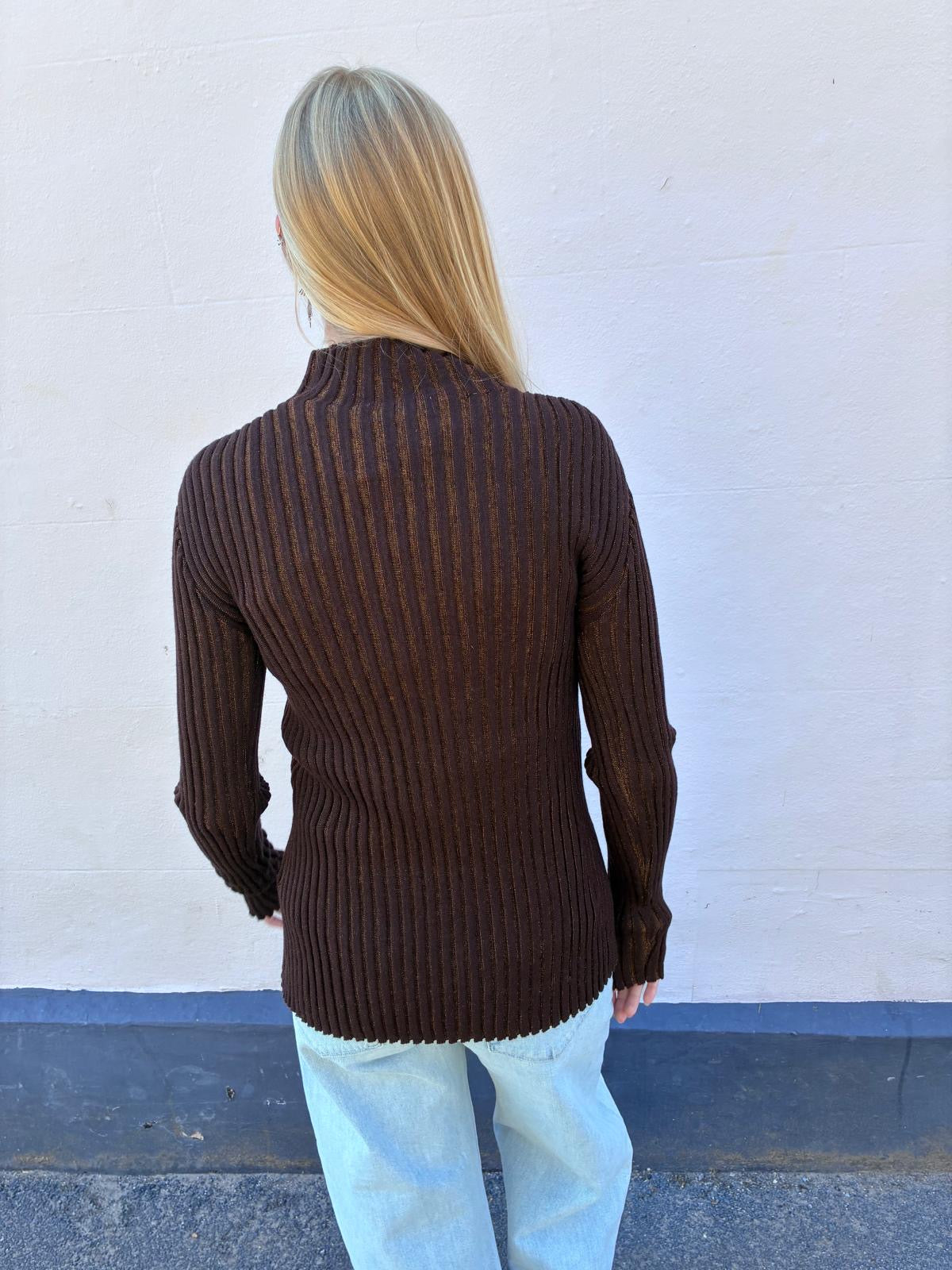 Bella Freud Distorted 1970 Rib in Brown