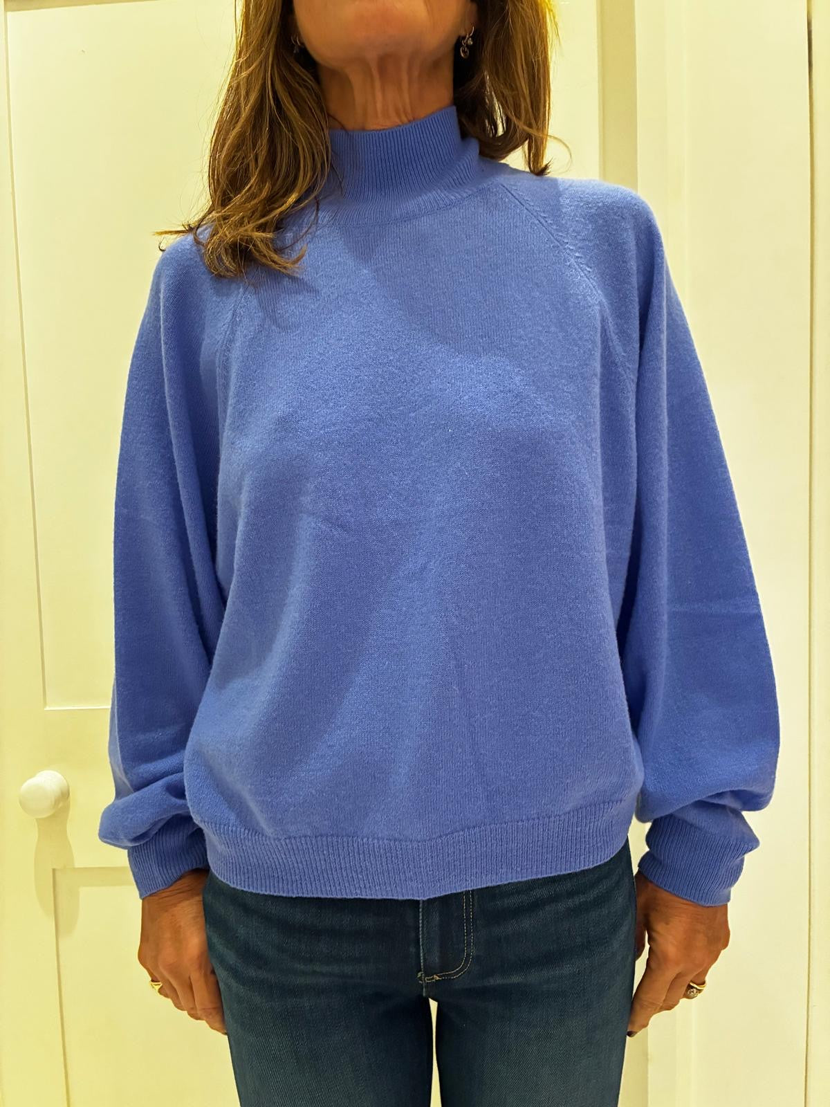 Colorush Courtney Funnel Neck in Tide