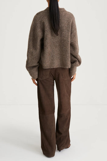 Style In Niclas Short Sweater in Brown