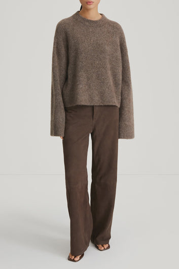 Style In Niclas Short Sweater in Brown