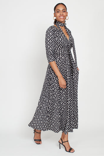 Onjenu Crawford Dress in Polka Metallic Dot